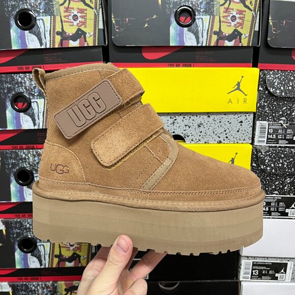 UGG Velcro - Strap Platform Ankle Boots - Picture 1 of 9